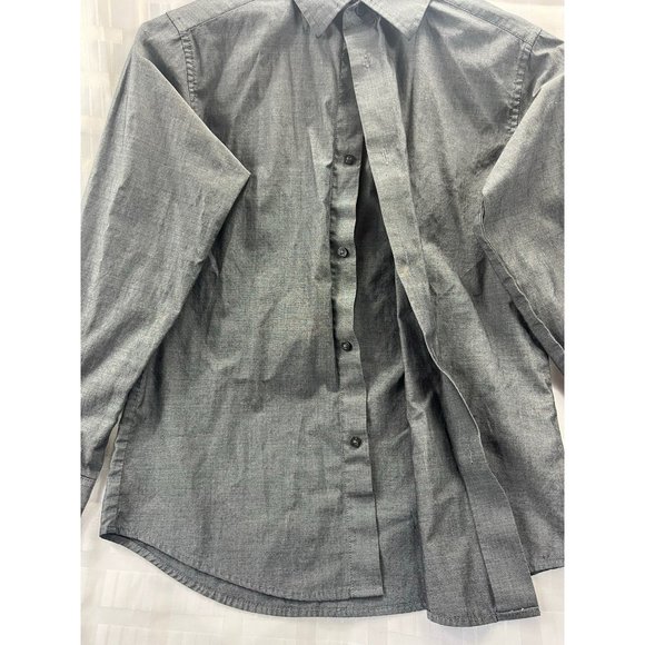 CHAPS, BOYS DRESS SHIRT, LONG SLEEVE, SIZE M (10-12), COLOR GRAY 0.BUTTON DOWN - Picture 11 of 11
